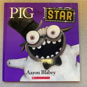 Scholastic Purple 'Pig the Star' Pug Picture Book Read Hardcover by Aaron Blabey